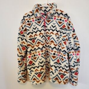 NWT Eddie Bauer Aztec print fleece pullover XL